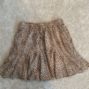 Listicle Leopard Print Pocket Skirt